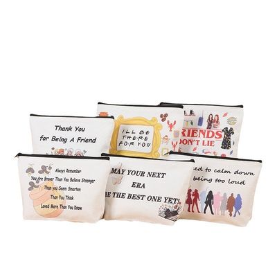 プリント ザイパー 贅沢 綿 小型 キャンバス バッグ ファッション スタイル 旅行 化粧品 バッグ