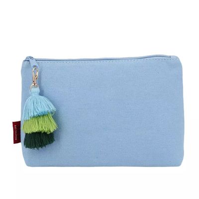 ビューティ コットン 女性 メイクアップ 旅行 バッグ  Zipper 閉塞 と Tassel カスタム ロゴ