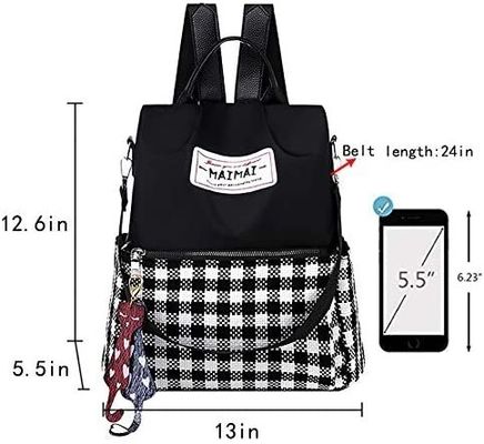 インテリア スロット ポケット 女性 オックスフォード プレッド バックパック 旅行防止学校のための財布