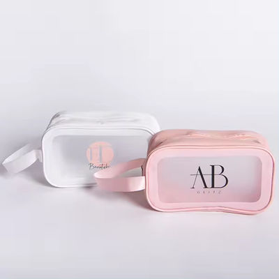 防水 フロストバッグ カスタム ロゴ プリント ファッション コスメティック バッグ PVC バッグ メイクアップ バッグ