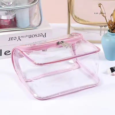 ショッピング 透明 美しい 旅行 トイレットリー PVC カスタム 旅行用 化粧品 バッグ