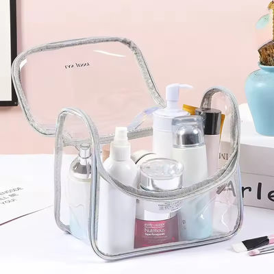 ショッピング 透明 美しい 旅行 トイレットリー PVC カスタム 旅行用 化粧品 バッグ