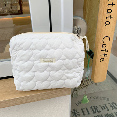 ポリエステル オーダーメイド ロゴ パフ パフ バッグ 大容量 メイク 毛布 バッグ 化粧品ケース