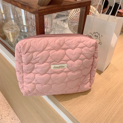 ポリエステル オーダーメイド ロゴ パフ パフ バッグ 大容量 メイク 毛布 バッグ 化粧品ケース