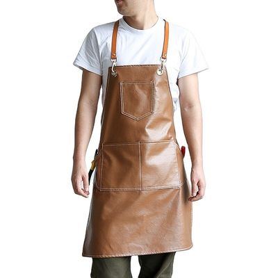 レストランバー 耐久性のある革 バーベキューアプロン 作業ツール アプロン デザインとカスタム ロゴ