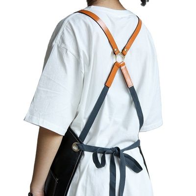 レストランバー 耐久性のある革 バーベキューアプロン 作業ツール アプロン デザインとカスタム ロゴ