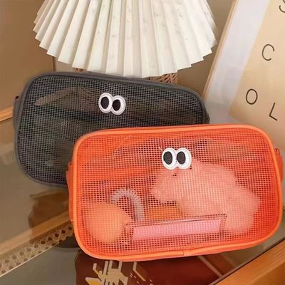 便利で耐久性のある リサイクルされたポリエステル メッシュ 3D 旅行用トイレットペーグの収納袋
