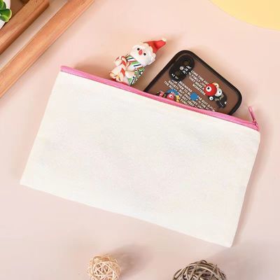 カスタム ロゴ キャンバス ザイパー ホワイト メイクアップ バッグ 旅行 化粧品 保存