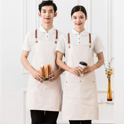 グリル レストラン バーショップ カフェ ビューティ ネイルズ スタジオ 制服 綿のシェフ用 革のアプロン