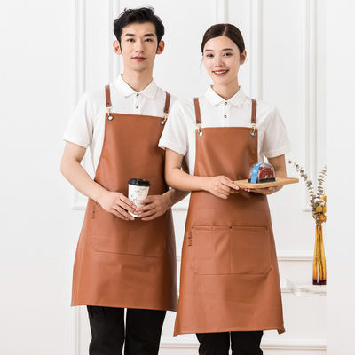 グリル レストラン バーショップ カフェ ビューティ ネイルズ スタジオ 制服 綿のシェフ用 革のアプロン