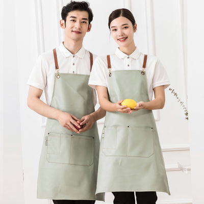 グリル レストラン バーショップ カフェ ビューティ ネイルズ スタジオ 制服 綿のシェフ用 革のアプロン