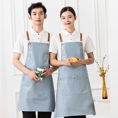 グリル レストラン バーショップ カフェ ビューティ ネイルズ スタジオ 制服 綿のシェフ用 革のアプロン
