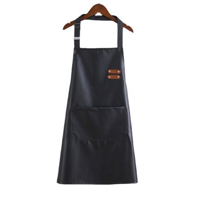 オーダーメイド ロゴ 防水 レザー ロング ビブ アプロン キッチン BBQ バーテンダー 制服 タイプ
