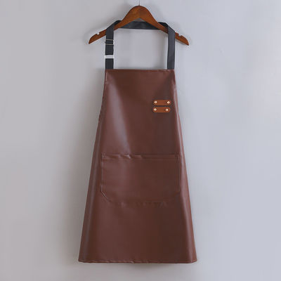オーダーメイド ロゴ 防水 レザー ロング ビブ アプロン キッチン BBQ バーテンダー 制服 タイプ