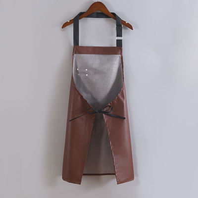 オーダーメイド ロゴ 防水 レザー ロング ビブ アプロン キッチン BBQ バーテンダー 制服 タイプ
