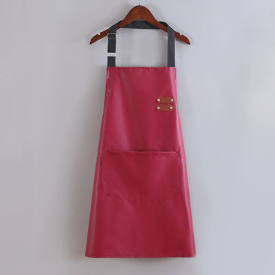 オーダーメイド ロゴ 防水 レザー ロング ビブ アプロン キッチン BBQ バーテンダー 制服 タイプ
