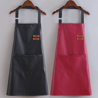 オーダーメイド ロゴ 防水 レザー ロング ビブ アプロン キッチン BBQ バーテンダー 制服 タイプ