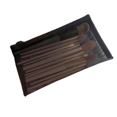 ブラック・メッシュ・バッグ カスタム 耐久性のある化粧品と旅行用貯蔵袋 メッシュ・ジッパーポック