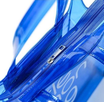 ケースはカスタム・ロゴ 透明な透明な PVC トートバッグ