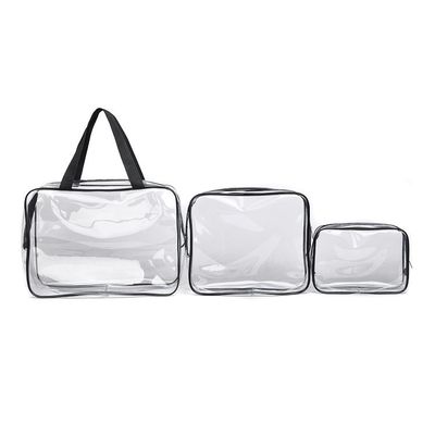 旅行用品とトイレ用品用の3PCクリアな化粧品バッグセット OEM/ODM可