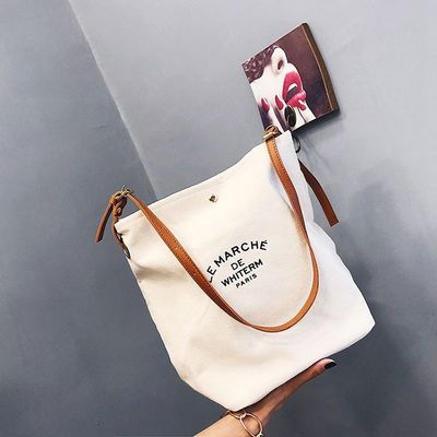 女性用ファッションデザイン オーダーメイドロゴ カットンキャンバス トートバッグ