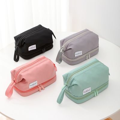オーダーメイド ロゴ プリント エコフレンドリー バニティケース メイクアップ 化粧品用 ベルベット ジッパー ポケット