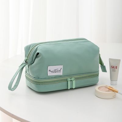 オーダーメイド ロゴ プリント エコフレンドリー バニティケース メイクアップ 化粧品用 ベルベット ジッパー ポケット