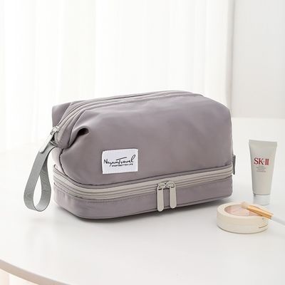 オーダーメイド ロゴ プリント エコフレンドリー バニティケース メイクアップ 化粧品用 ベルベット ジッパー ポケット