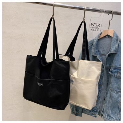 女性用 洗えるキャンバス トートバッグ PU レザー ハンドル 開閉式 耐久性