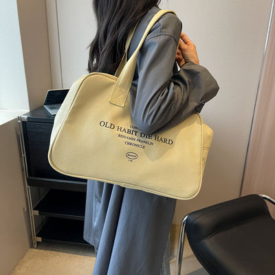 オーダーメイド 大容量 オープン 閉じる 綿 キャンバス ショッピング トートバッグ 女性用
