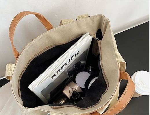 キャンバス エコフレンドリー リサイクル シンプル 卸売 大型 有機 カリコ コットン ショッピング トートバッグ