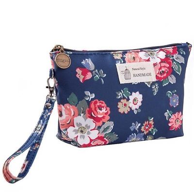 キャンバス ファッション メイクアップ バッグ  Zipper レディース 可愛いポータブル 化粧品 バッグ