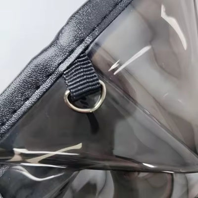 パーソナライズされたロゴ パーティのためのPvcジッパーバッグ 黒いPvcトート ショッピングバッグ