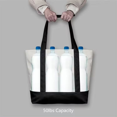 Unisex ファッション ショッピングとビーチのための大きな容量キャンバス トートバッグ
