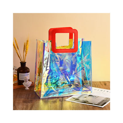 旅行用・出荷用レーザーホログラフィック アイリスセントPvC ショルダービーチ トートバッグ