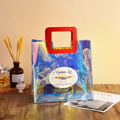 旅行用・出荷用レーザーホログラフィック アイリスセントPvC ショルダービーチ トートバッグ