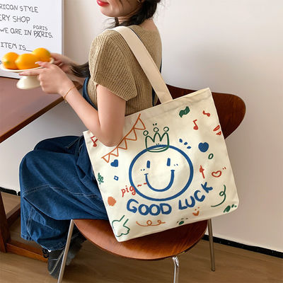 最新のファッションスタイル オーダーメイド ロゴ 綿 キャンバス トートバッグ