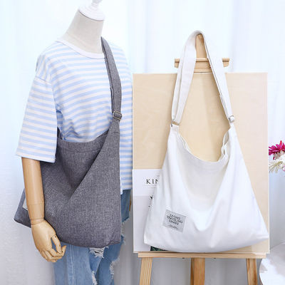 プレゼント カスタムロゴ 印刷 文字パターンタイプと固い色柄の大きなキャンバスバッグ