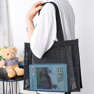 カスタマイズされたロゴ 再利用可能 倉庫 食料品 配送 リサイクル ビーチネット メッシュ トートバッグ