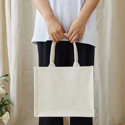 カスタムロゴ プリント プレゼントや環境にやさしい広告用の再利用可能なキャンバストートバッグ