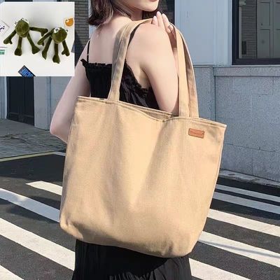 オーガニック綿キャンバス トートバッグ カスタムロゴ リサイクルショッピングバッグ