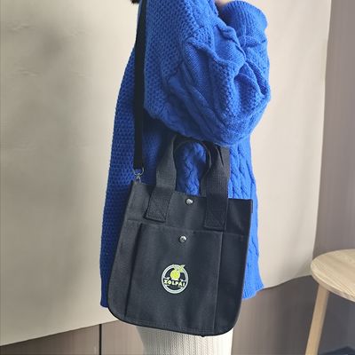カスタムロゴ プリント クロスボディ キャンバス バッグ ミニ トート ショッピング バッグ 大容量 ハンドバッグ
