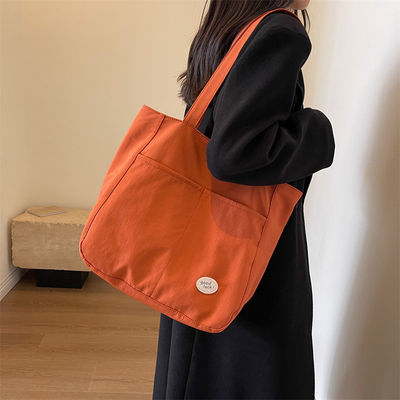 キャンバス用カスタムロゴプリント トートバッグ 綿 フルカラー ショッピング スクールバッグ