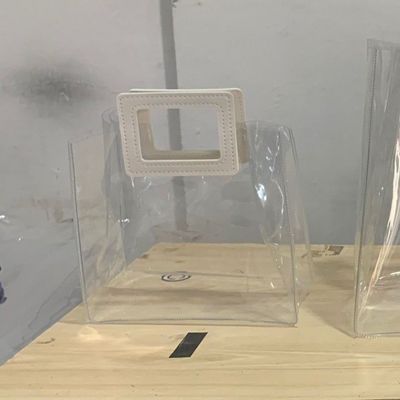 オープン 閉じる カスタム 透明 PVC ギフト アイリスセント トート 化粧品 バッグ