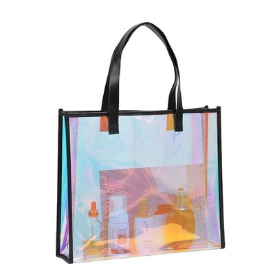 豪華 防水 透明 女性用 化粧品 ハンドバッグ カスタム メイク ポーチ トート バッグ ロゴ付き