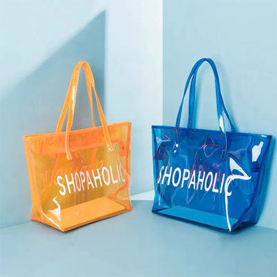 カスタムロゴ 高透明度 透明性 防水広告用 PVC プラスチック トートバッグ