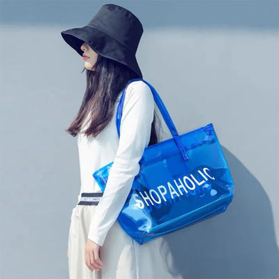 カスタムロゴ 高透明度 透明性 防水広告用 PVC プラスチック トートバッグ