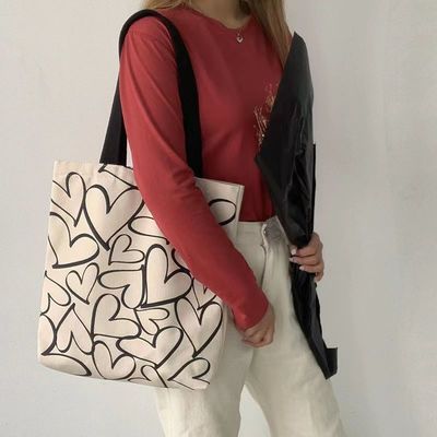 女性用 カスタム 刺身 キャンバス トートバッグ 中型 耐久 ショッピング ショルダーバッグ