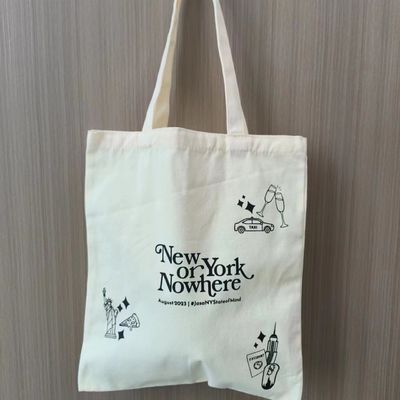 日常の学校生活と環境に優しいためにカスタムプリントパーソナライズされた綿トートバッグ