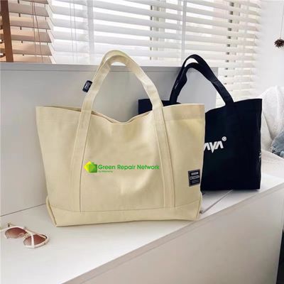 日々の学校生活 オーガニック 買い物 トートバッグ カスタムロゴの綿のキャンバスバッグ